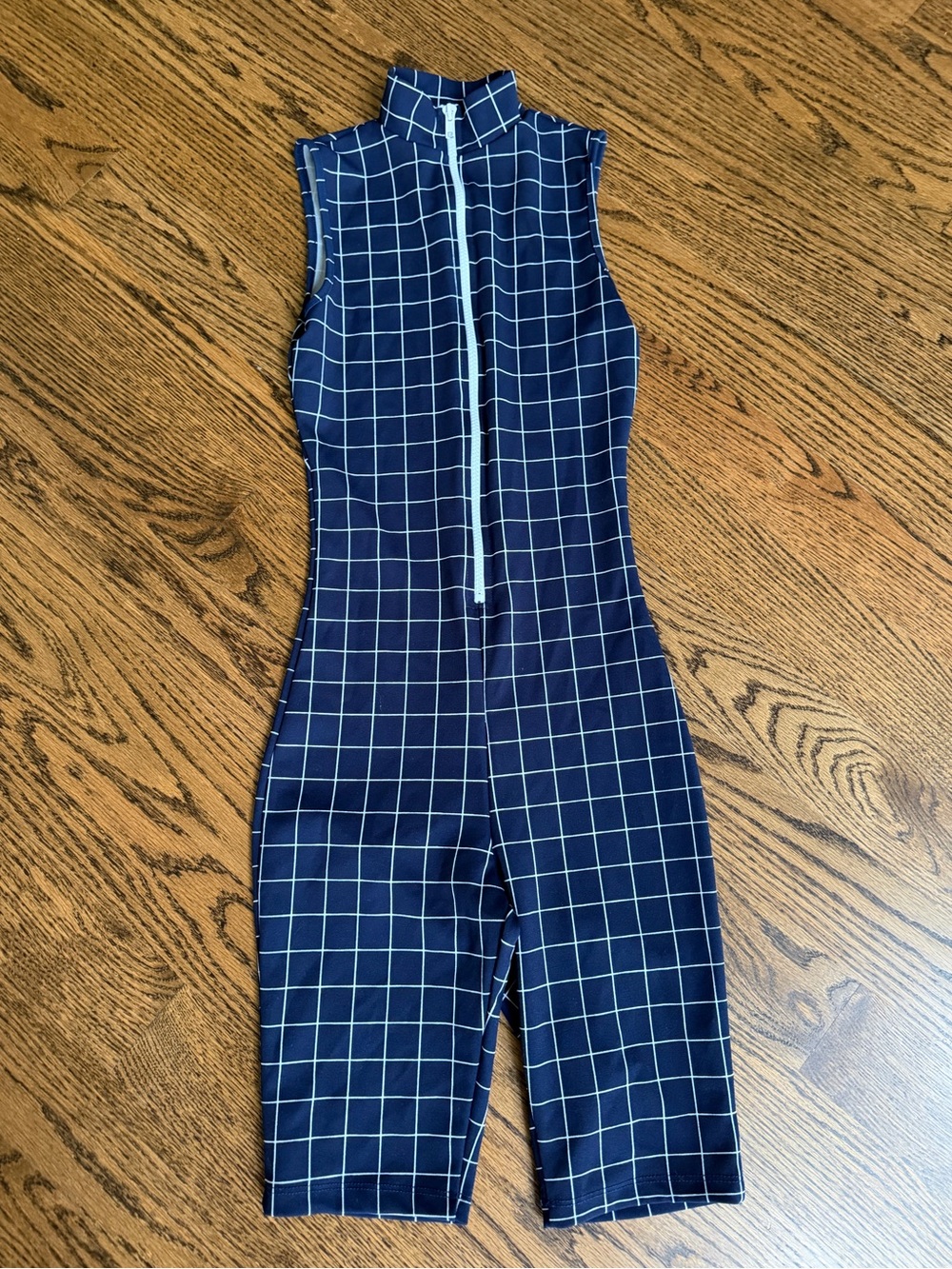 Spandex grid jumpsuit